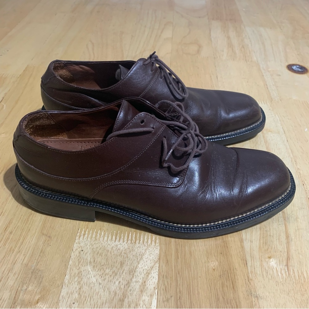 Cole Haan Brown Mens Size 10D Leather Lace Up Dress Oxford Shoes